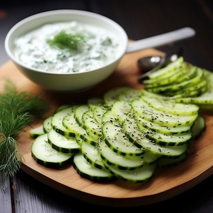 Hung Curd Veggie Dip with Cucumber